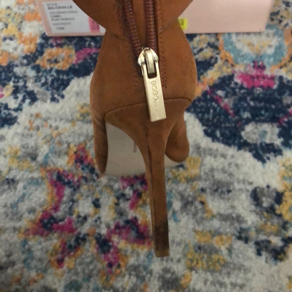 Bcbg Generation Suede Camel Colored Booties - image 3